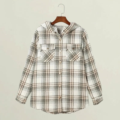 Alderby | Cosy Checked Zip Jacket