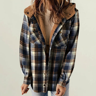 Alderby | Cosy Checked Zip Jacket